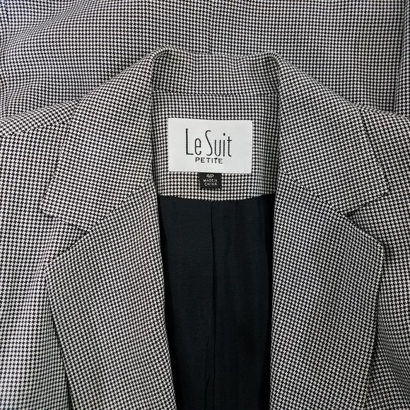 LE SUIT GREY (Black & White) Safari Jacket Blazer - Picture 9 of 9